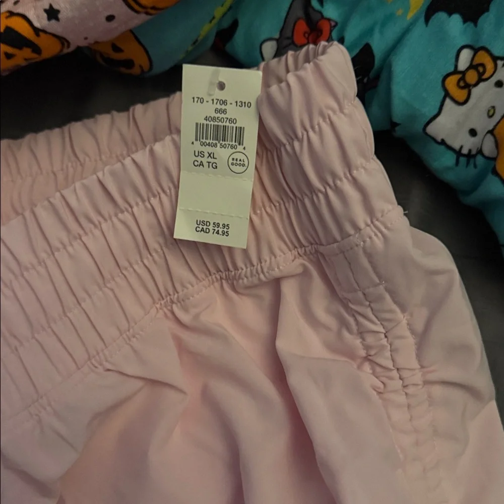 Light Pink side Drawstring Shorts - Picture 2 of 4
